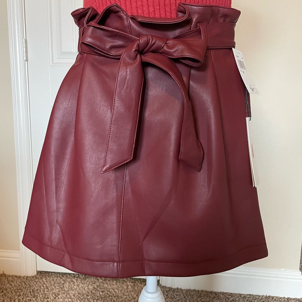 Faux Leather Mini-Skirt